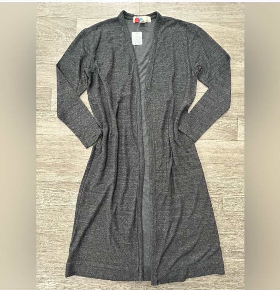 NWOT Free People FP Beach Bicoastal Cardigan in Charcoal Size Small - Picture 2 of 4